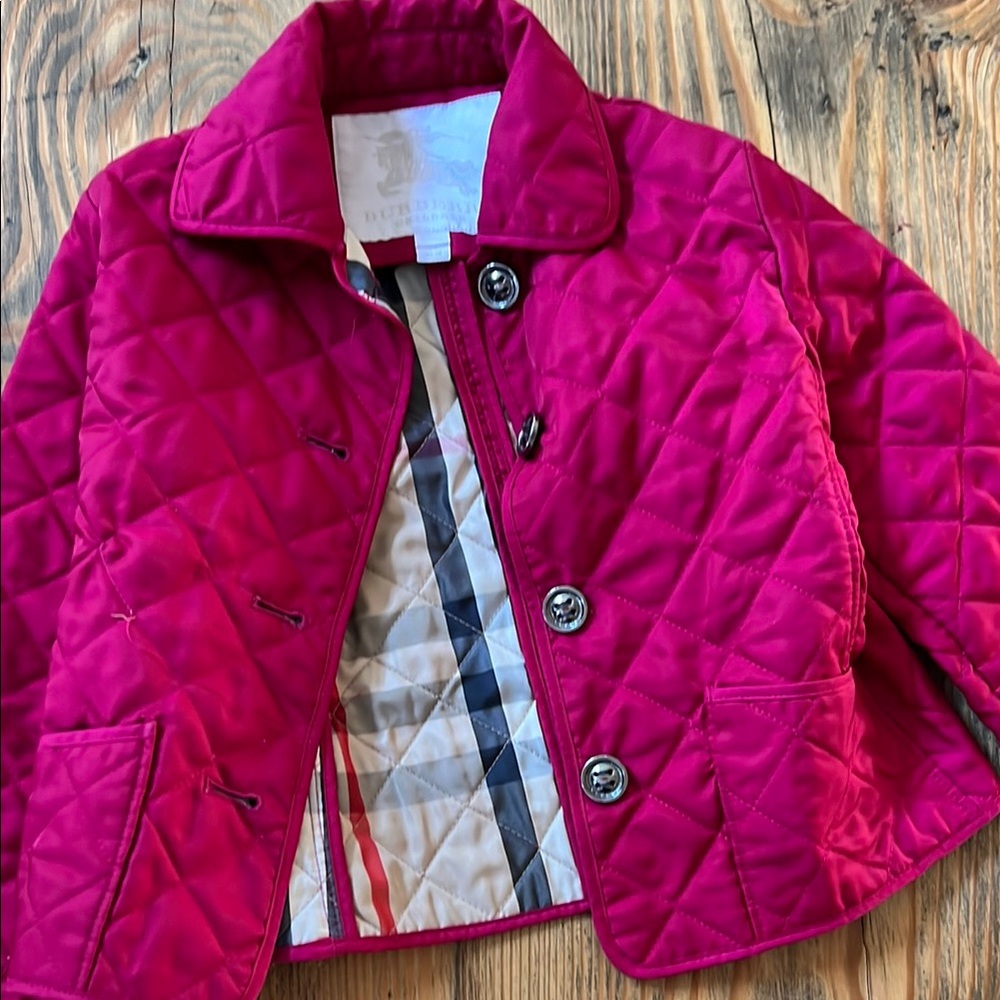 Burberry Quilted Jacket in Red